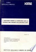 1a Reunión sobre la Geología de la Cuenca del Duero
