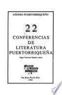 22 conferencias de literatura puertorriqueña