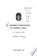 6. Congreso Internacional de Medicina Física, 2-6 julio 1972, Barcelona, (España)