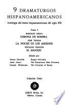 9 dramaturgos hispanoamericanos: Corona de sombra