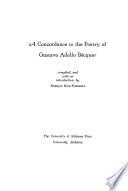A Concordance to the Poetry of Gustavo Adolfo Bécquer