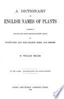 A Dictionary of English Names of Plants