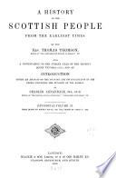 A History of the Scottish People from the Earliest Times