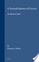 A Textual History of Cicero's Academici Libri