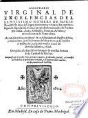 Abecedario virginal de excelencias del Santissimo nombre de Maria