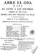 Abre el ojo, ó, Sea el aviso a los solteros