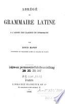 Abrégé de grammaire latin