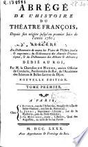 Abrégé de l' Histoire du Théatre François