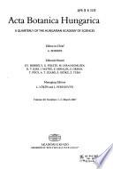 Acta Botanica Hungarica