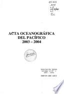 Acta oceanográfica del Pacífico