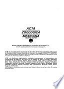 Acta zoológica mexicana
