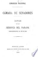 Actas de las sesiones del Paraná correspondientes al año ...