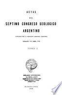 Actas del ... Congreso Geológico Argentino