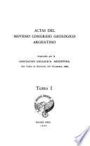 Actas del ... Congreso Geológico Argentino