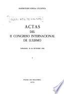 Actas del II Congreso Internacional de Lulismo