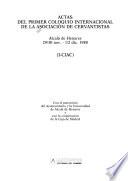 Actas del Primer Coloquio Internacional de la Asociación de Cervantistas