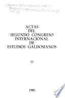 Actas del segundo congreso internacional de estudios galdosianos