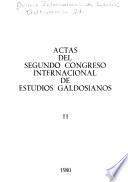 Actas del segundo Congreso Internacional de Estudios Galdosianos