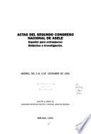 Actas del Segundo Congreso Nacional de ASELE