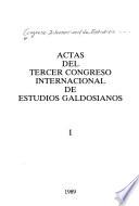 Actas del tercer Congreso Internacional de Estudios Galdosianos