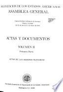 Actas y documentos [de los] períodos ordinarios de sesiones