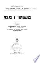 Actas y trabajos ...