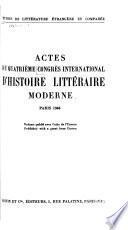 Actes Du ... Congres̀ de la Fédération Internationale Des Langues Et Littératures Modernes
