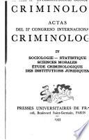 Actes du II Congrès international de criminologie