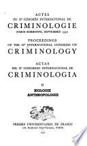 Actes du II Congrès international de criminologie