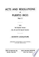 Acts and Resolutions of Puerto Rico