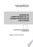 Acuerdo de competitividad de la cadena productiva de los cí­tricos. No. 19