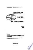 Agricultura Tropica Et Subtropica