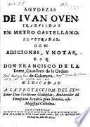 Agudezas de Juan Oven, traducidas en metro castellano,ilustradas con adiciones y notas