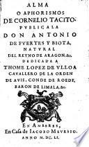 Alma o Aphorismos de Cornelio Tacito