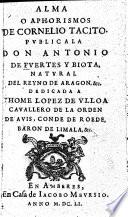 Alma O Aphorismos de Cornelio Tacito