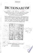 Ambrosii Calepini Dictionarum octo linguarum