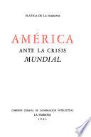 America ante la crisis mundial