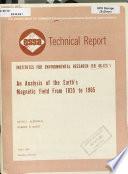 An Analysis of the Earth's Magnetic Field from 1835 to 1965