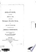 An oration, delivered July 5th, 1813, before the Washington Benevolent Society of the City of New York