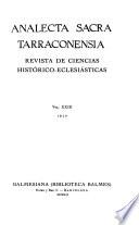 Analecta sacra Tarraconensia