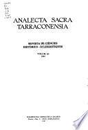 Analecta sacra Tarraconensia