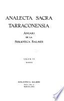 Analecta sacra Tarraconensia