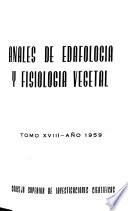 Anales de edafología y agrobiología