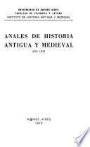 Anales de historia antigua y medieval