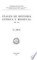 Anales de historia antigua y medieval