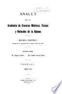 Anales de la Academia de Ciencias Medicas, Fïsicas y Naturales de la Habana