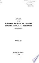 Anales de la Academia Nacional de Ciencias Exactas, Físicas y Naturales de Buenos Aires