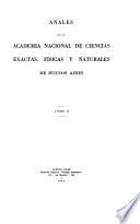 Anales de la Academia Nacional de Ciencias Exactas, Físicas y Naturales de Buenos Aires