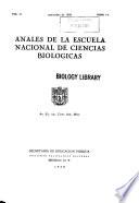 Anales de la Escuela Nacional de Ciencias Biológicas