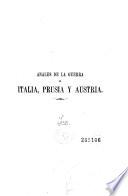 Anales de la guerra de Italia, Prusia y Austria